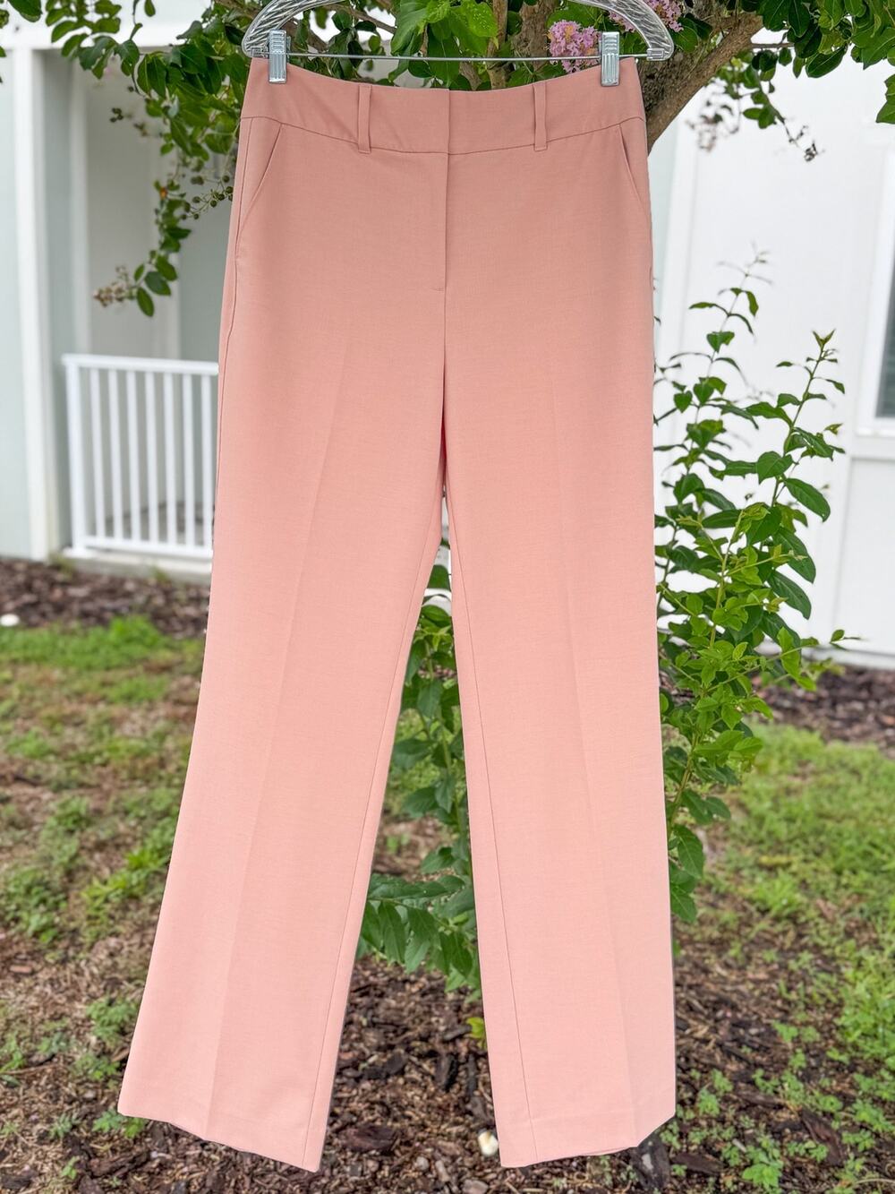 White House Black Market WHBM Blush Pink Straight Leg Dress Pants Women’s Size 6